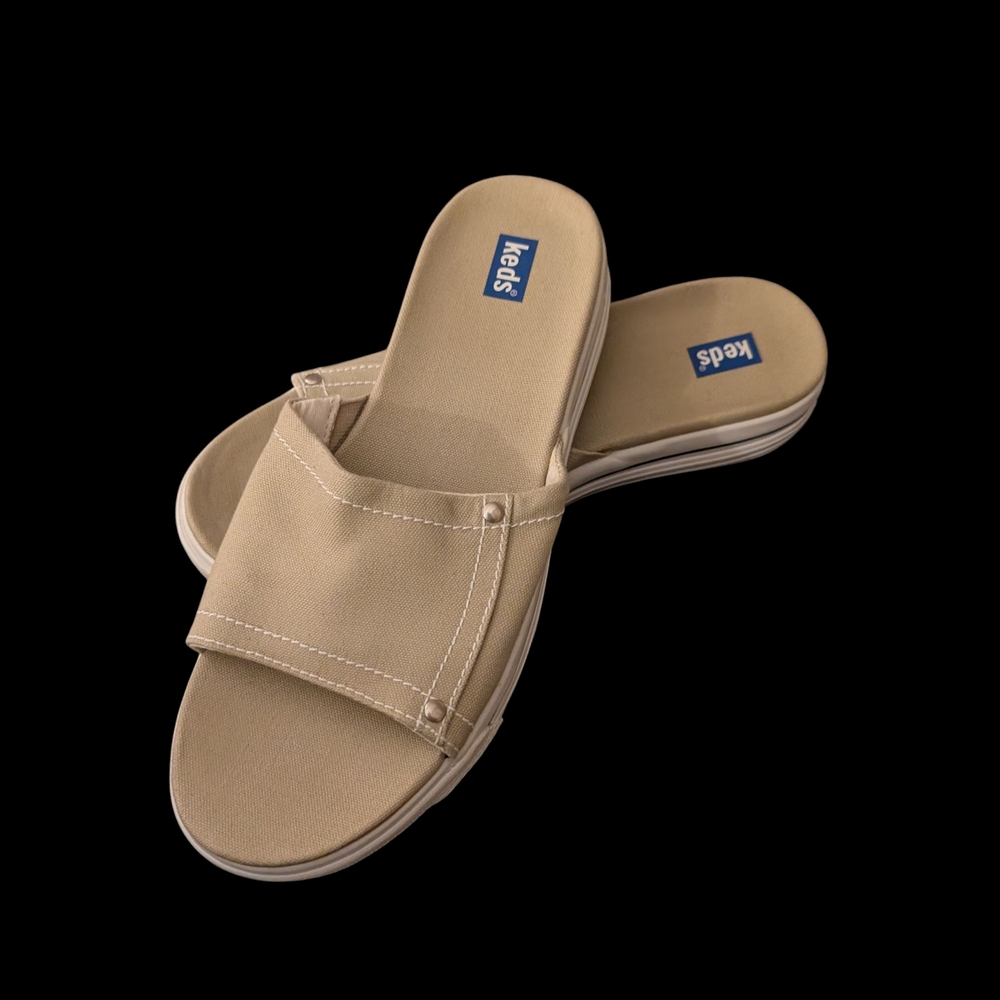 Keds Beige Slide Sandals
